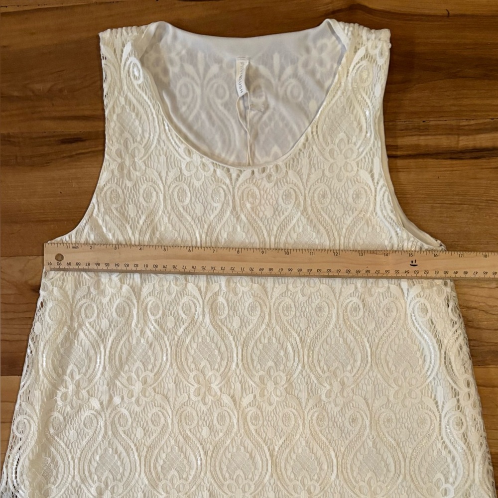 NWT, Pinkblush Maternity Dress, Cream Lace Sleeveless, Size S - Picture 7 of 8